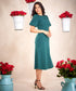 Sunset Midi Green Shift Dress